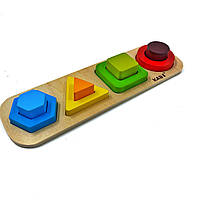 Панель сортер Jia Yue Toys Арифметика 30 см дерев'яна іграшка, що розвиває, для дітей Різнобарвний