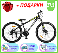 Спортивный горный ВЕЛОСИПЕД CROSSBIKE STORM 27,5" Рама 15", Велосипед КроссБайк Шторм 27,5" Рама 15" Зеленый