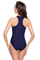 Купальник закритий для жінок Aqua Speed NINA 6411 темно-синій, бірюзовий, білий Жін 42 (XL), фото 5