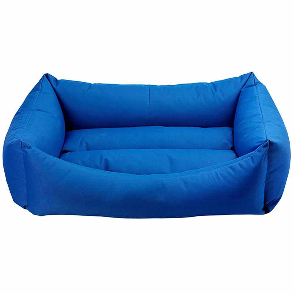 Лежак для собак та котів прямокутний з бортиками (синій) GELATO 50*38*19 см S