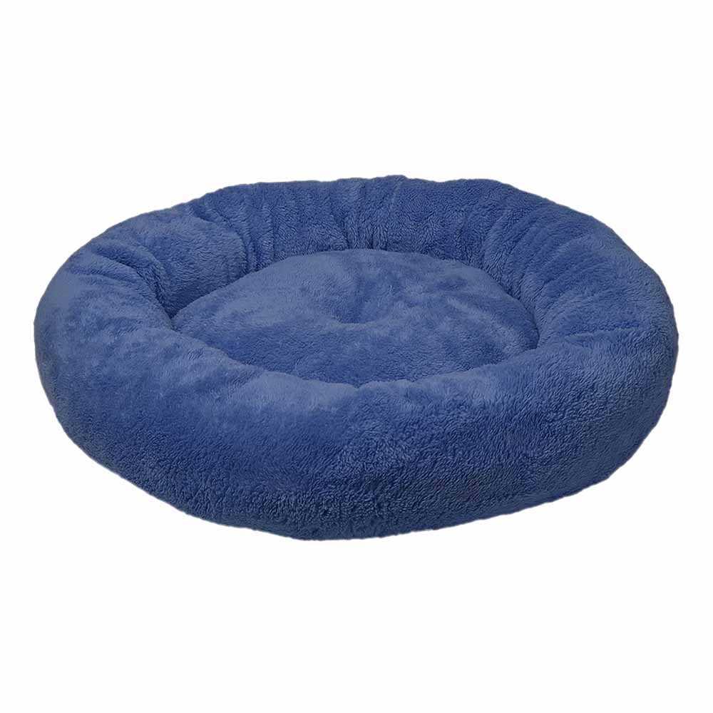Лежак для собак та котів PLUSH SIMIT (синій) 52см