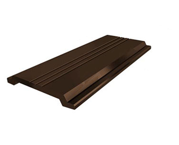 Алюмінієвий профіль притискна планка фігурна АППФ 23 мм зі стрічкою з неопрену, без покриття (6.1 м) Коричневий