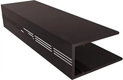 Алюмінієвий торцевий профіль АПТ — 16 мм, коричневий (4.2 м)