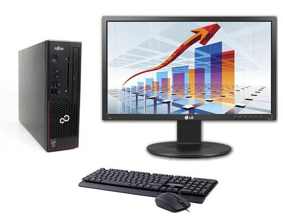 ПК+Монітор Fujitsu Esprimo C720 SFF/ i5-4670/ 8GB RAM/ 240GB SSD/ HD 4600/ 1W+LG 22MB35PU-B 22" 1920x1080 DVI, VGA, USB 2.0, Audio, фото 1
