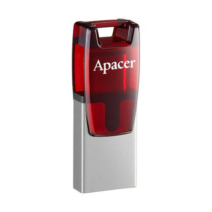 Флешка USB 3.2 Type-C 32GB Apacer AH180 Red (AP32GAH180R-1), фото 2