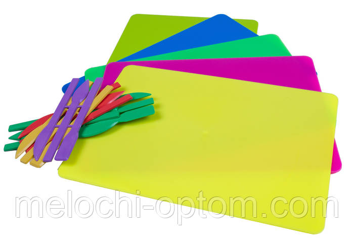 Купить Доски для пластилина (180Х250) НЕОН + стеки для детского ...