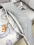 Дитяча постільна білизна в ліжечко "Еко", набір постільної білизни в ліжечко, бортики на 3 сторони, фото 2