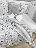 Дитяча постільна білизна в ліжечко "Еко", набір постільної білизни в ліжечко, бортики на 3 сторони, фото 2