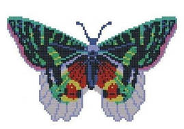 Флізелін водорозчинний пришивний із малюнком: Метелик