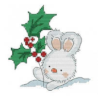 Флізелін водорозчинний пришивний із малюнком: Комочок щастя