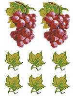 Флізелін водорозчинний пришивний з малюнком: Виноград