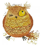 Флізелін водорозчинний пришивний з малюнком: Сова