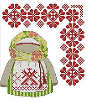 Флізелін водорозчинний пришивний із малюнком: Крупіничка