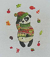 Флізелін водорозчинний пришивний із малюнком: Панда