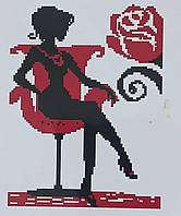 Флізелін водорозчинний пришивний з малюнком: Дівчина