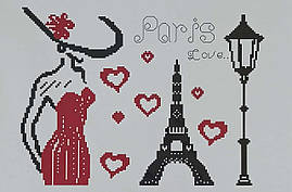 Флізелін водорозчинний пришивний з малюнком: Париж
