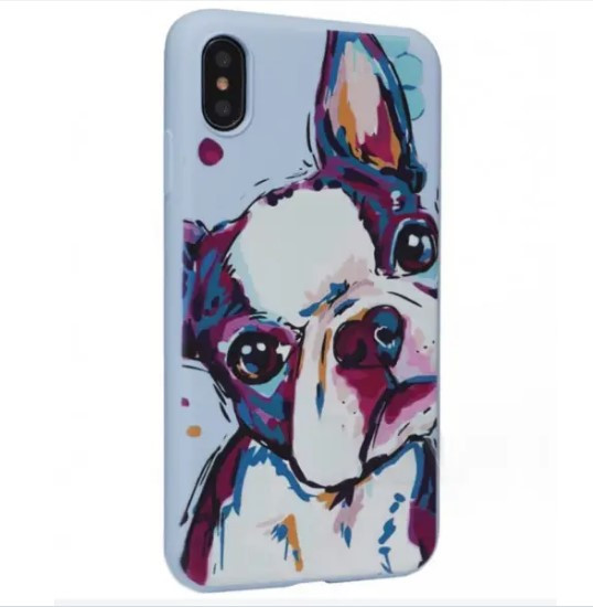 Чохол накладка Bright Style Matte Silicone Case для iPhone X/iPhone Xs Dog 1 Big, фото 1