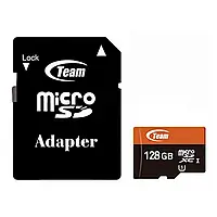 Карта памяти MicroSDXC 128GB UHS-I Class 10 Team + SD-adapter (TUSDX128GUHS03)