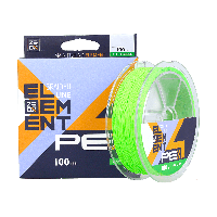 Шнур ZEOX Element PE X4 100m Fluo Green #1.2