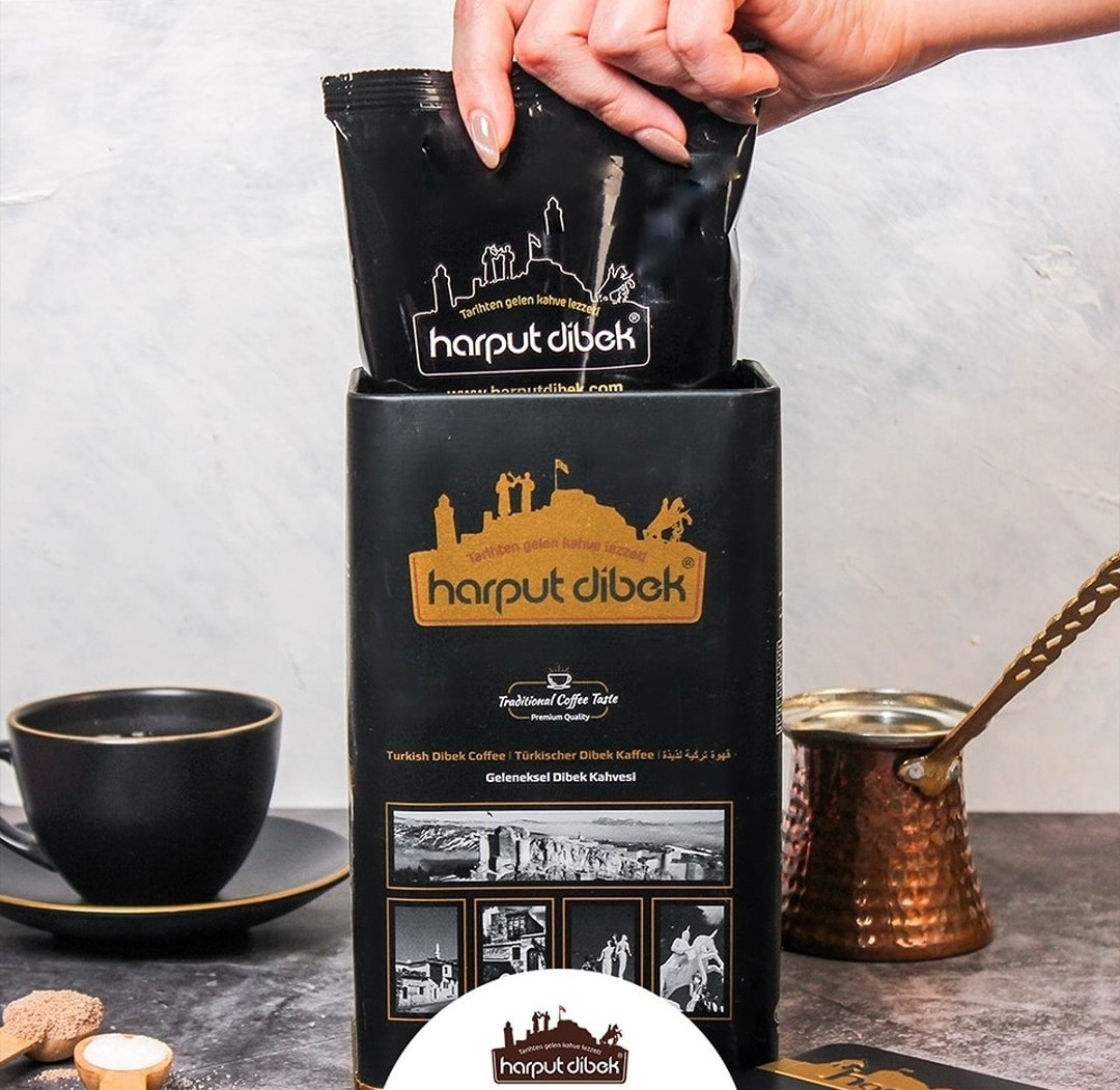 Османська кава дібек Harput Dibek в банке 500 г, кава з кардамоном мелена для турки