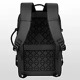 Рюкзак чоловічий міський дорожній з відділом для ноутбука, USB-портом. Рюкзак сумка ділова (чорний), фото 4