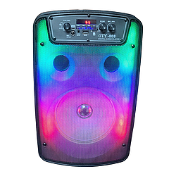 Портативна акустична система + мікрофон Winso OTY808-8"x1 дюйми 10 W Bluetooth колонка з RGB + Пульт AGR