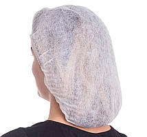 Шапочка-берет одноразова нестерильна "Кульбаба" SanGig біла (100шт)