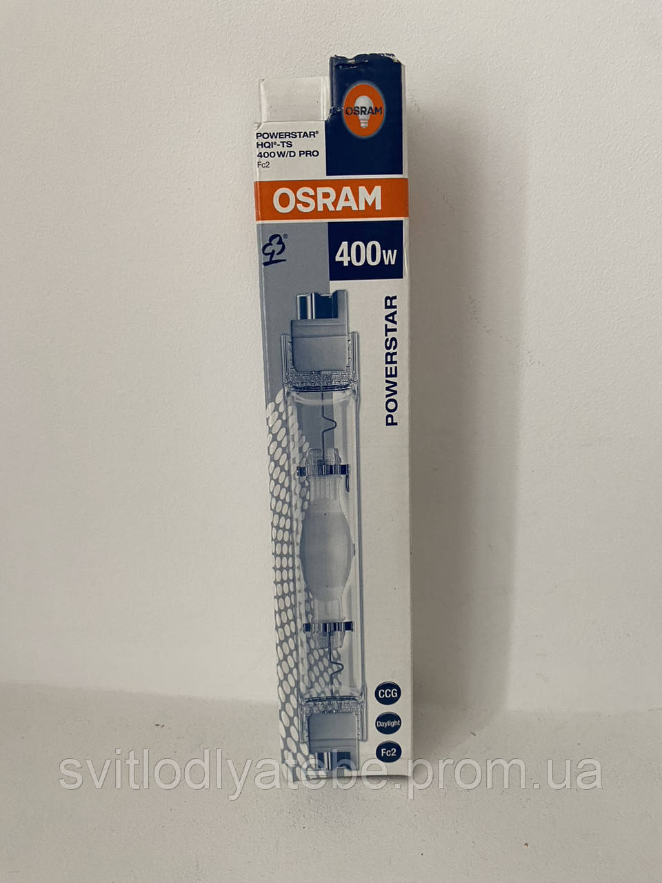 Лампа металогалогенна Osram HQI-TS 400W/D FC2 кварцева