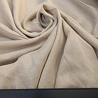 Льняна легка тканина світло - бежевого кольору (шир. 305 см)