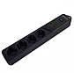 Мережевий фільтр Proove 3000Вт 4 розетки + 4USB + 2Type-C 2м подовжувач Power Socket P-04 Black, фото 3