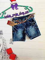 Летние джинсовые шортики для девочки, 3-4 года