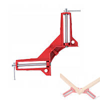 Кутова струбцина столярна, 90 градусів, затиск до 75 мм, для дерева та металу