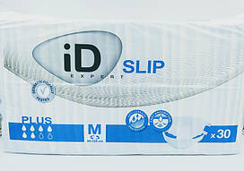 Подгузники для взрослых ID SLIP Plus M №30 (80-125 см.) недихаючі