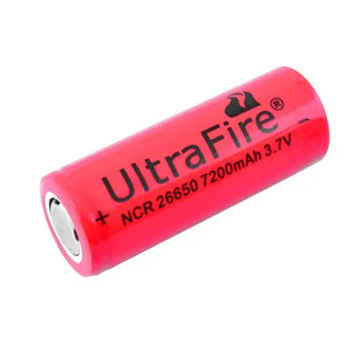 Акумулятор Ultra Fire 26650 7200mAh 3.7В Li-ion (Червоний)