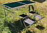 ПОСИЛЕНИЙ зручний розкладний стіл для пікніка та 4 стільця, чорний колір!, фото 2