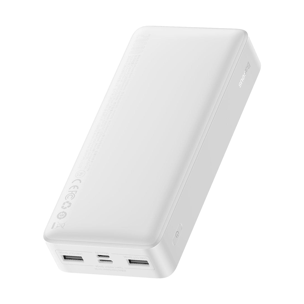 Зовнішній акумулятор Baseus Bipow Digital Display 20000mAh 20W Белый (PPBD050302), фото 1