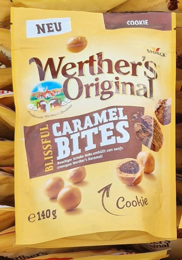 Цукерки Werther’s Original Caramel Bites Cookie 140 г., фото 1