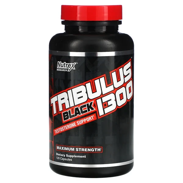 Nutrex Research, Tribulus Black 1300, підтримка рівня тестостерону, 120 капсул