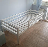 Кровать односпальная деревянная для Детей с бортиком 80х160см