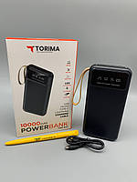 Портативная мобильная батарея Powerbank TORIMA TRM-1011 10 000mAh с набором зарядных кабелей и Фонариком