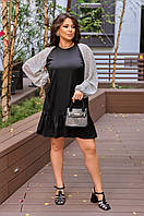 Сукня Sofia 8654 молочного кольору з супер-м'якою тканиною та шифоновими рукавами