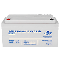 Акумулятор мультигелевий LPM GEL - 12 вольт 65 ампер для будинку для інвертора для резервного живлення квартири безперебійника, фото 5