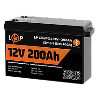 Акумулятор літієвий LP LiFePO4  12 вольт 200 ампер з Bluetooth 2560Wh Smart BMS 100А для ДБЖ безперебійника, фото 4