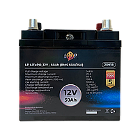 Акумулятор літієвий LP LiFePO4 із зарядним пристроєм 12 вольт - 50 ампер (640Wh) (BMS 50A/25А), фото 3