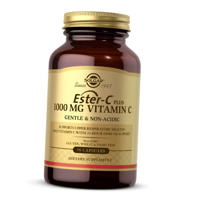 Вітамін С плюс Естер-С Solgar Ester-C plus 1000 mg Vitamin C 50 капсул, фото 1