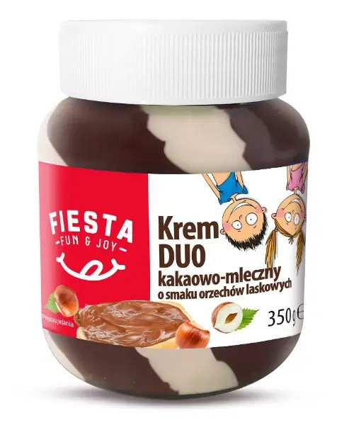 Паста Крем Шоколадно-Горіхова Fiesta Krem Duo Kakaowo-Mleczny Smaku Orzechow Laskowych 350 г Польща