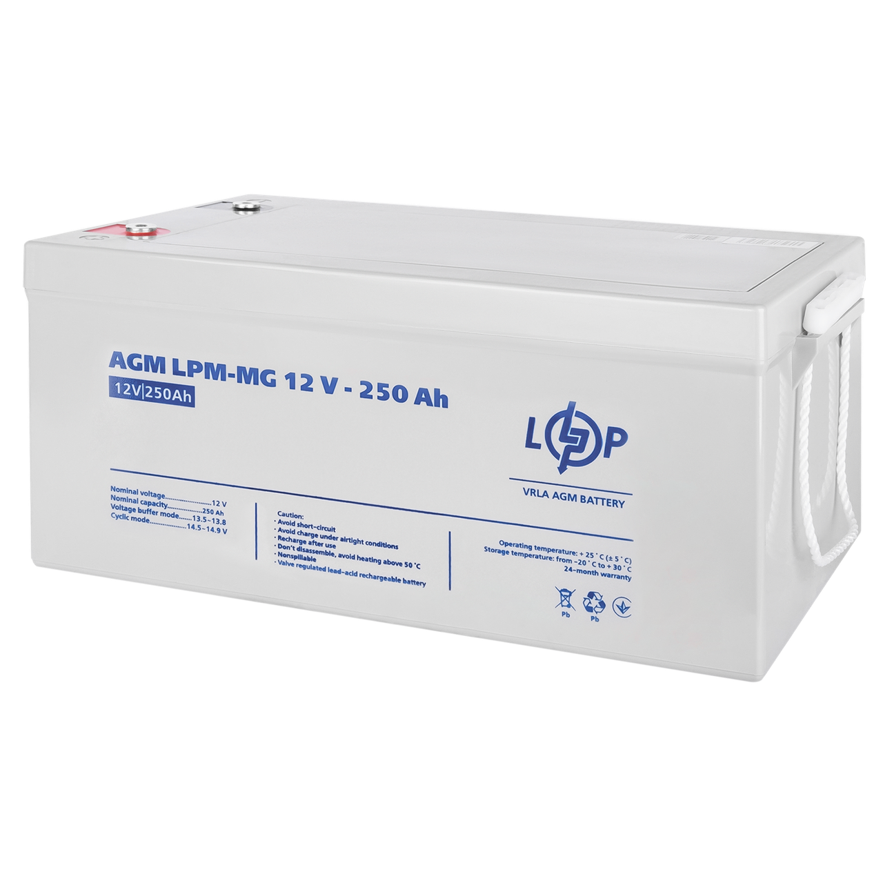 Акумулятор мультигелевий LPM GEL 12 вольт - 250 ампер для будинку для інвертора для резервного живлення квартири безперебійника