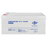 Акумулятор мультигелевий LPM GEL 12 вольт - 250 ампер для будинку для інвертора для резервного живлення квартири безперебійника, фото 5