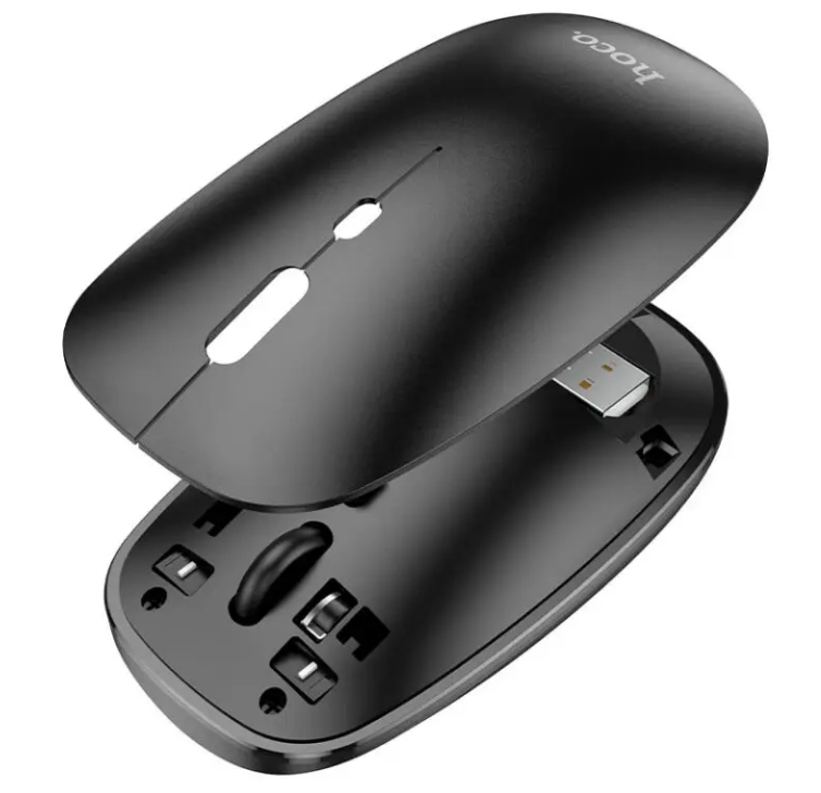 Беспроводная мышь Hoco GM15 Art dual-mode business wireless mouse Bluetooth 5.0 Black (GM15) - фото 3 - id-p1907688669