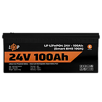 Акумулятор літієвий LP LiFePO4 з Bluetooth 24 вольт 100 ампер 2560Wh Smart BMS 100А для ДБЖ безперебійника, фото 3
